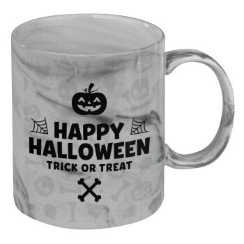 Happy Halloween pumpkin, Mug ceramic marble style, 330ml