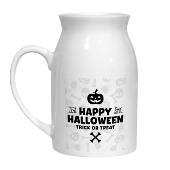 Happy Halloween pumpkin, Milk Jug (450ml) (1pcs)