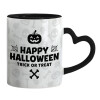 Mug heart black handle, ceramic, 330ml