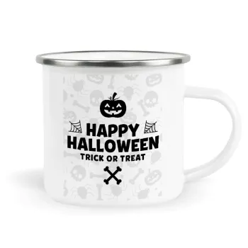 Happy Halloween pumpkin, Κούπα Μεταλλική εμαγιέ λευκη 360ml