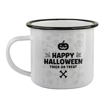 Happy Halloween pumpkin, Κούπα εμαγιέ με μαύρο χείλος 360ml
