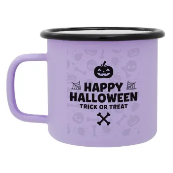 Happy Halloween pumpkin, Κούπα Μεταλλική εμαγιέ ΜΑΤ Light Pastel Purple 360ml