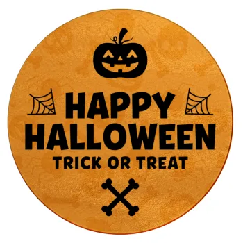 Happy Halloween pumpkin, Επιφάνεια κοπής γυάλινη στρογγυλή (30cm)