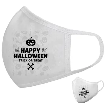 Happy Halloween pumpkin, Μάσκα υφασμάτινη υψηλής άνεσης παιδική (Δώρο πλαστική θήκη)