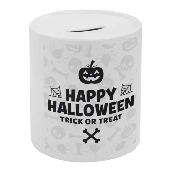 Happy Halloween pumpkin, Κουμπαράς πορσελάνης με τάπα