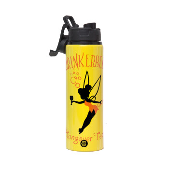 Drinkerbell bachellor, Metallic water bottle with safety lid, 850ml aluminum
