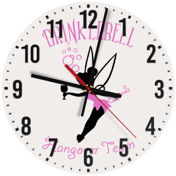 Drinkerbell bachellor, Ρολόι τοίχου ξύλινο (30cm)