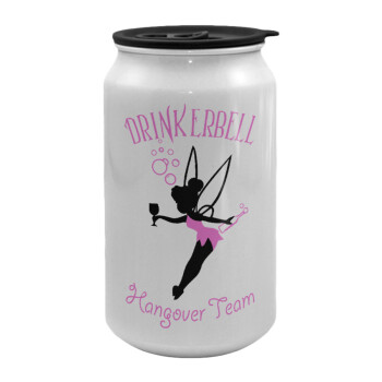 Drinkerbell bachellor, Κούπα ταξιδιού μεταλλική με καπάκι (tin-can) 500ml