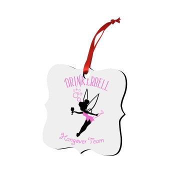 Drinkerbell bachellor, Στολίδι Χριστουγεννιάτικο στολίδι polygon ξύλινο 7.5cm