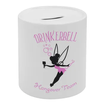 Drinkerbell bachellor, Κουμπαράς πορσελάνης με τάπα