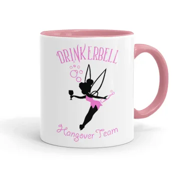 Drinkerbell bachellor, Κούπα χρωματιστή ροζ, κεραμική, 330ml