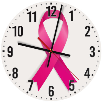  Παγκόσμια Ημέρα κατά του Καρκίνου, Ρολόι τοίχου ξύλινο (30cm)