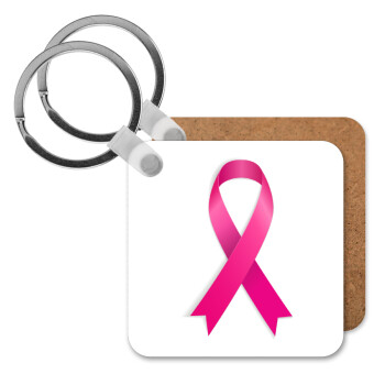  Παγκόσμια Ημέρα κατά του Καρκίνου, Μπρελόκ Ξύλινο τετράγωνο MDF