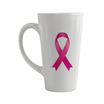  Παγκόσμια Ημέρα κατά του Καρκίνου, Κούπα κωνική Latte Μεγάλη, κεραμική, 450ml