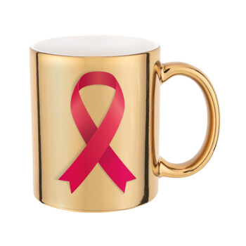 World cancer day, Mug ceramic, gold mirror, 330ml