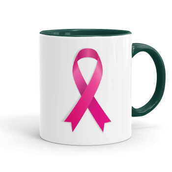  Παγκόσμια Ημέρα κατά του Καρκίνου, Κούπα χρωματιστή πράσινη, κεραμική, 330ml