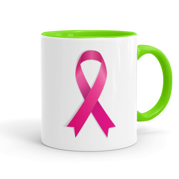 World cancer day, Mug colored light green, ceramic, 330ml