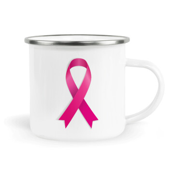  Παγκόσμια Ημέρα κατά του Καρκίνου, Κούπα Μεταλλική εμαγιέ λευκη 360ml