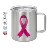 Double-walled stainless steel mug 300ml with temperature-retaining lid
