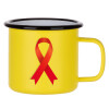 Metallic enamel MATT Yellow cup 360ml