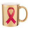 Mug ceramic, gold mirror, 330ml