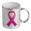 Mug ceramic, silver mirror, 330ml