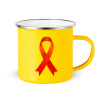Yellow Enamel Metallic Cup 360ml