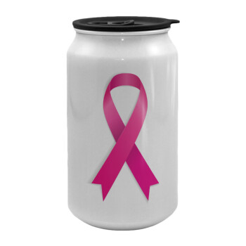  Παγκόσμια Ημέρα κατά του Καρκίνου, Κούπα ταξιδιού μεταλλική με καπάκι (tin-can) 500ml