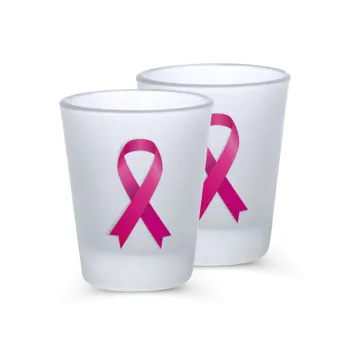 World cancer day, Σφηνοπότηρα γυάλινα 45ml του πάγου (2 τεμάχια)