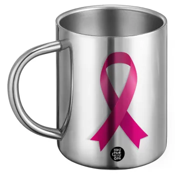  Παγκόσμια Ημέρα κατά του Καρκίνου, Ανοξείδωτη Μεταλλική Κούπα 450ml - Διπλού Τοιχώματος