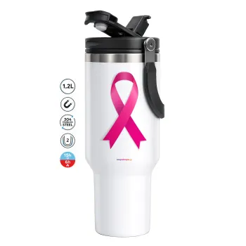  Παγκόσμια Ημέρα κατά του Καρκίνου, Mega Travel Mug / Κούπα Ταξιδίου, διπλού τοιχώματος (θερμό) 1,2L