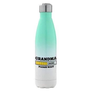 Grandma Loading, Μεταλλικό παγούρι θερμός Πράσινο/Λευκό (Stainless steel), διπλού τοιχώματος, 500ml