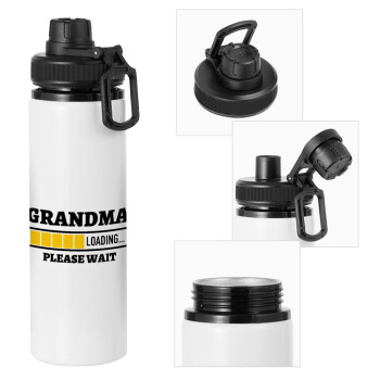 Grandma Loading, Metal water bottle with safety cap, aluminum 850ml