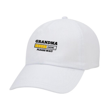 Grandma Loading, Καπέλο ενηλίκων Jockey Λευκό (snapback, 5-φύλλο, unisex)