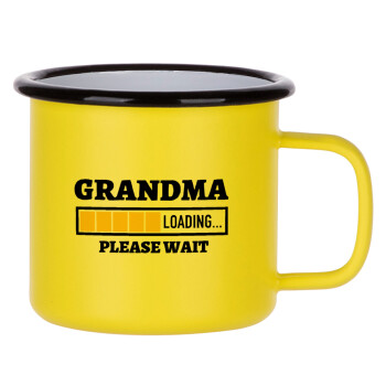 Grandma Loading, Metallic enamel MATT Yellow cup 360ml