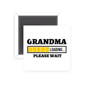 Grandma Loading, Μαγνητάκι ψυγείου τετράγωνο διάστασης 5x5cm