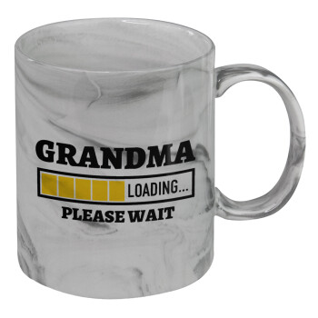 Grandma Loading, Mug ceramic marble style, 330ml