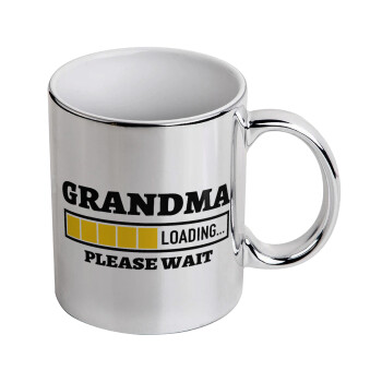 Grandma Loading, Κούπα κεραμική, ασημένια καθρέπτης, 330ml
