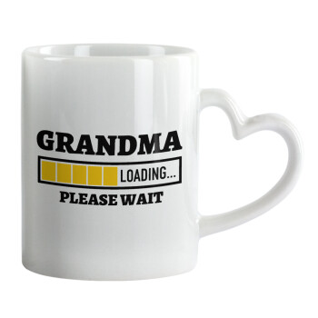 Grandma Loading, Mug heart handle, ceramic, 330ml