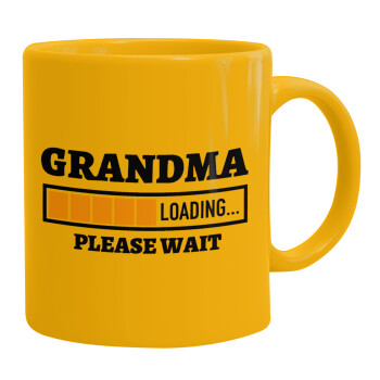 Grandma Loading, Κούπα, κεραμική κίτρινη, 330ml