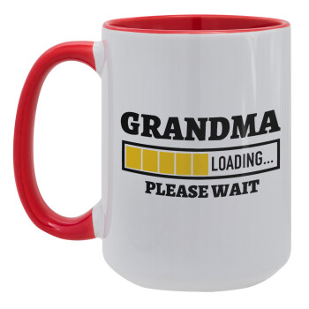 Grandma Loading, Κούπα Mega 15oz, κεραμική Κόκκινη, 450ml
