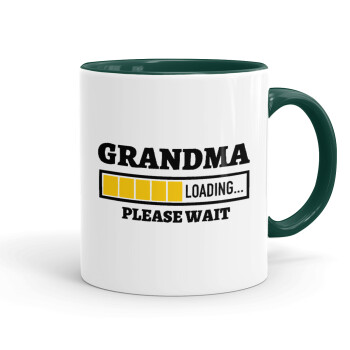 Grandma Loading, Mug colored green, ceramic, 330ml