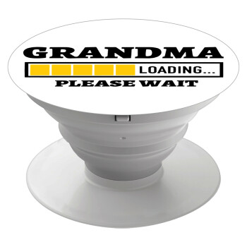 Grandma Loading, Phone Holders Stand  White Hand-held Mobile Phone Holder