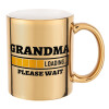 Mug ceramic, gold mirror, 330ml