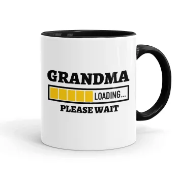 Grandma Loading, Mug colored black, ceramic, 330ml