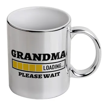 Grandma Loading, Κούπα κεραμική, ασημένια καθρέπτης, 330ml