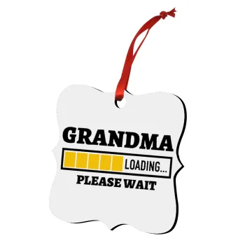 Grandma Loading, Christmas ornament polygon wooden 7.5cm