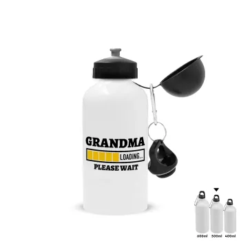Grandma Loading, Metal water bottle, White, aluminum 500ml