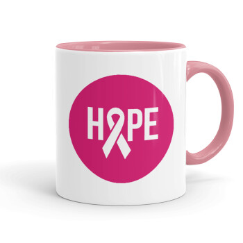 HOPE, Mug colored pink, ceramic, 330ml