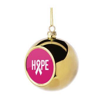 HOPE, Χριστουγεννιάτικη μπάλα δένδρου Χρυσή 8cm